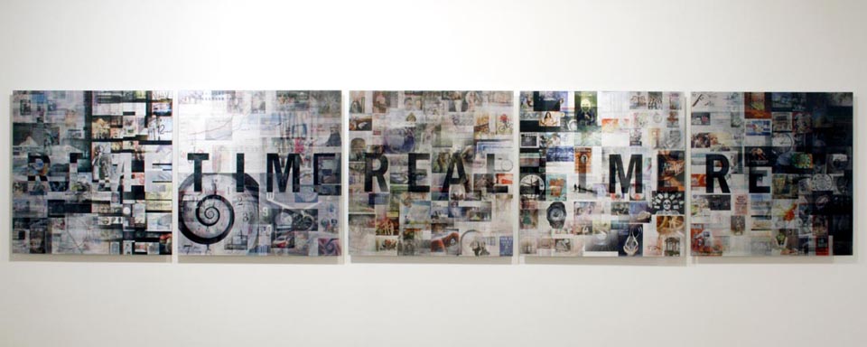 Real_Time (Google), 2011-2012 / Lenticular print on aluminum composite, 5 panels : 0.55 × 0.55 m each