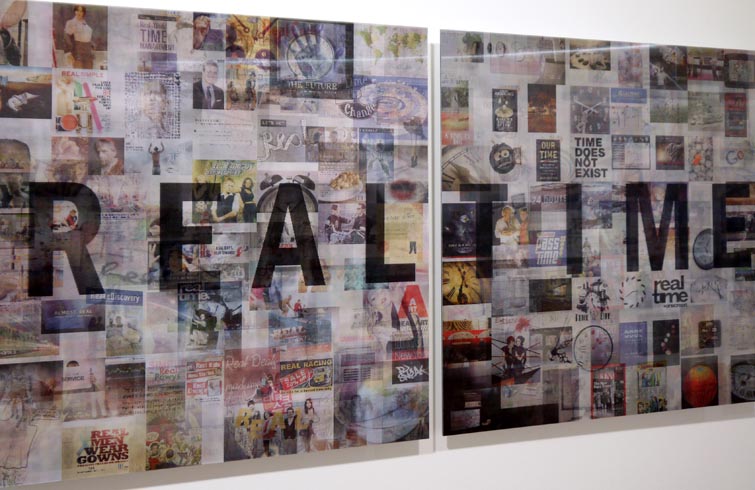 Real_Time (Google), 2011-2012 / Lenticular print on aluminum composite, 5 panels : 0.55 × 0.55 m each