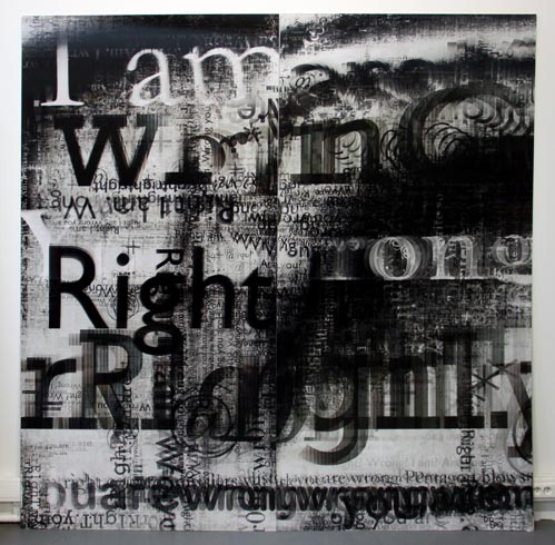 RightRong, 2011 / Lenticular print on aluminum composite, 2.20 × 2.20 m (2 panels)