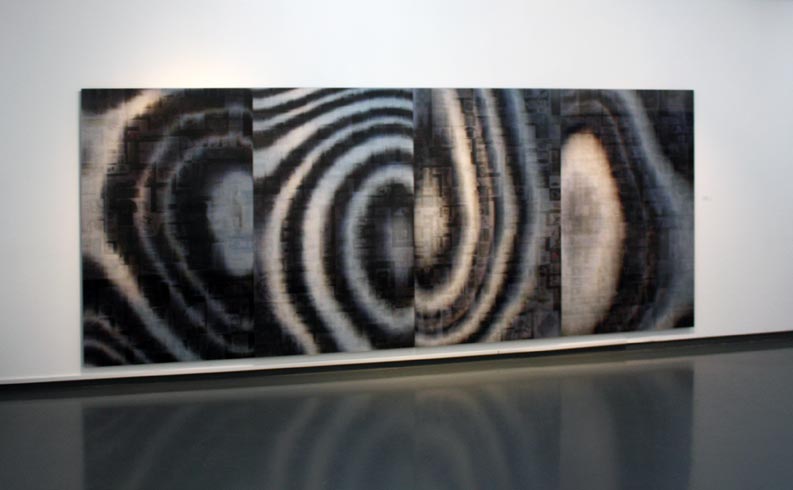 Lenticular mounted on alu-dibon, 4.40 x 1.80 m (4 panels)
