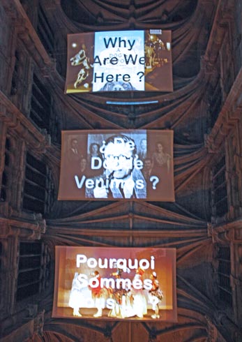 Pourquoi ? What_Next ?, 2011 / Nuit Blanche, Saint Eustache, Paris, FR / Site specific video installation with 3 projectors, Organ improvisation : Francesco Filidei, Video software: Claude Micheli