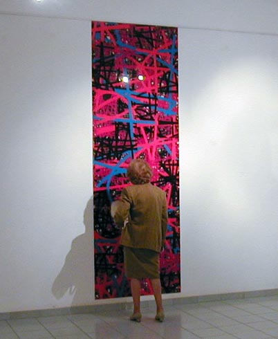 Rizong I, 1999 / Centre Culturel Français, Turin - IT / Pigment print and acrylic paint mounted on plexiglass, 1.00 x 3.00 m (3 panels)