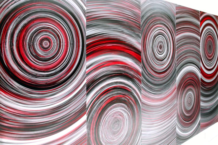 Spin, 2008 (detail) / Lenticular mounted on alu-dibon, 5 panels: 0.45 × 1.20 m each