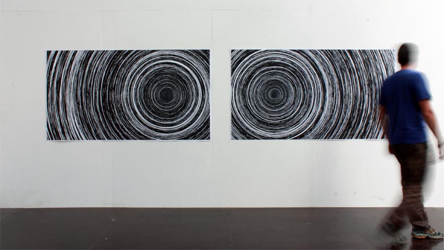 Spin, 2009 / Site specific digital print installation, 4.30 × 1.10 m