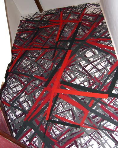 Mikado, 2005 / Site specific print installation, 5.00 x 2.20 m
