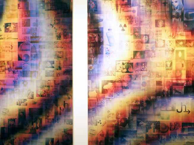 Lenticular mounted on alu-dibon, 2 panels: 1.10 x 1.80 m each