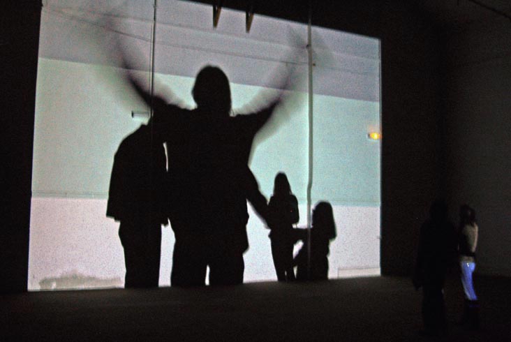 Blink, 2006 / Hotel Pams, Perpignan - FR / Site specific installation with 1 videoprojector, Sound track: Thanos Chrysakis, Video software: Claude Micheli