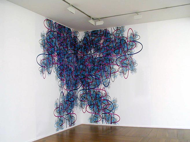 Antisana II / Created in 2000 at Galerie Xippas, Paris, FR / Site specific digital print installation, 5.50 x 3.80 m