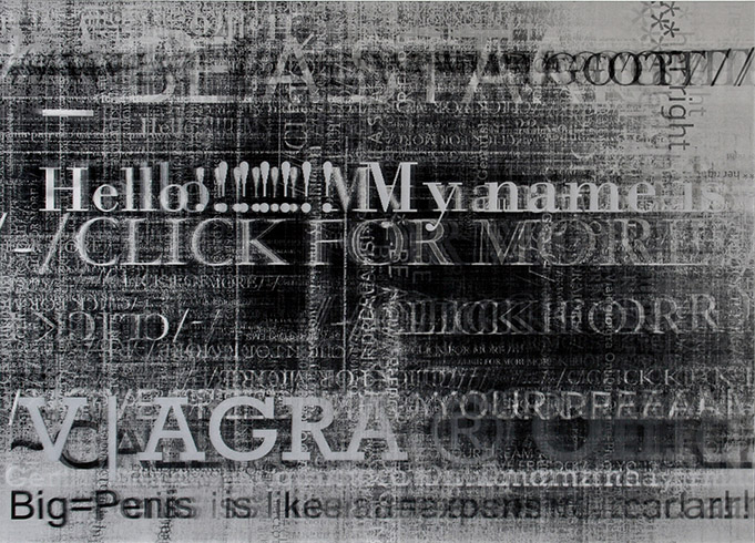 SpamScape (B6), 2011 / Lenticular print on aluminum composite, 1.20 × 0.90 m