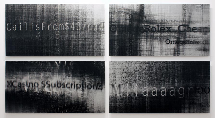 SpamScape, 2008 / Lenticular print on aluminum composite, 2 panels, 1.20 × 0.60 m (each)