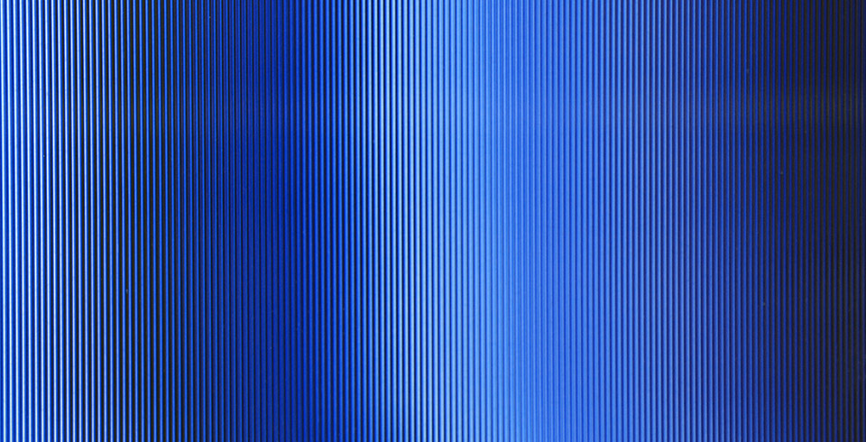 Post-Digital Blue (A6), 2014 / Lenticular print on aluminum composite, 1.10 × 1.80 m (detail view)