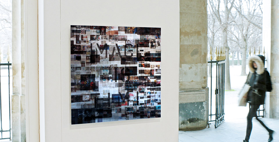 Image Is Time / Perspectives Inversées, IBU Gallery, Paris, 2017 / Lenticular print on mirror aluminum composite, 0.60 × 0.60 m