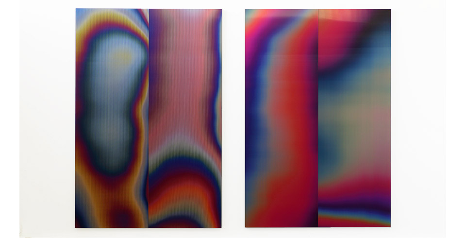 Post-Digital Surface, 2020 / Lenticular print on aluminum composite, 4 panels, 1.20 × 1.80 m (each)