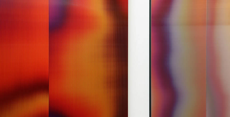 Post-Digital Surface, 2020 / Lenticular print on aluminum composite, 4 panels, 1.20 × 1.20 m (each)