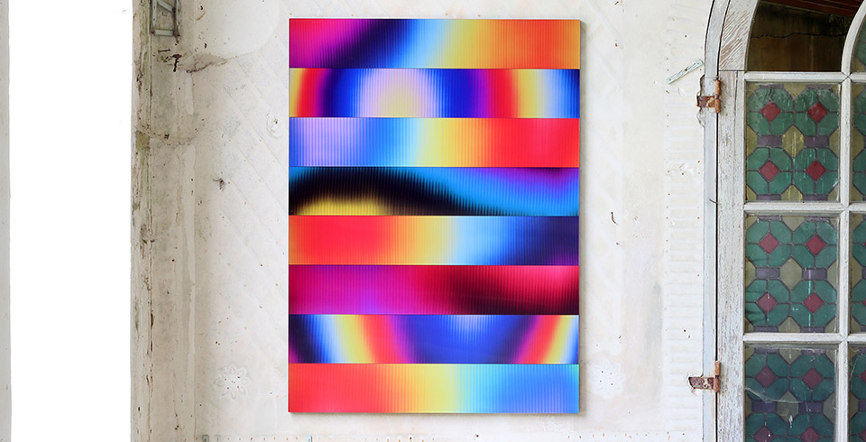 Post-Digital Surface (Remix) (B1), 2023 / Lenticular print on aluminum composite / 0.90 x 1.20 m