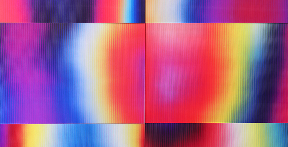 Post-Digital Surface (Remix)(X3), 2023 / Lenticular print on aluminum composite / 1.80 x 1.80 m (detail)