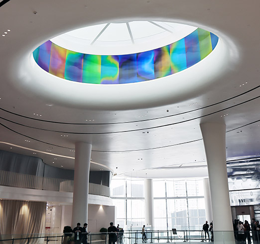 Aurora (Loophole in the Sky), Siam Paragon, 2024 / Lenticular print / 24.0 x 1.8 m in total (24 panels, 1.0 x 1.8 m each)