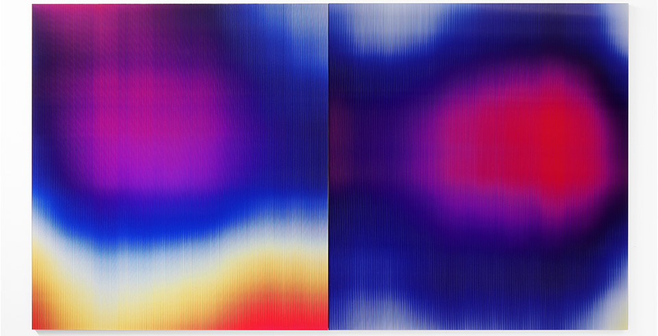 Hot Dark Future I, 2021, Lenticular print on aluminum composite, 2.20 × 1.20 m