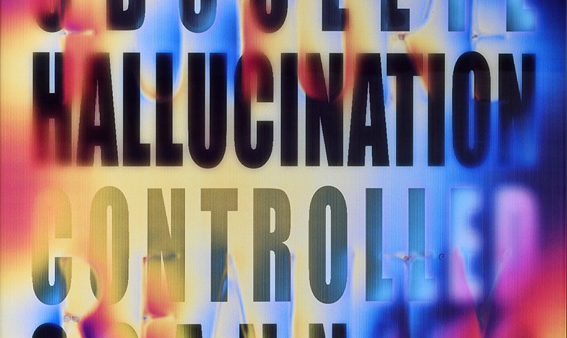 Obsolete Hallucination (Post-Digital Burn), 2024, detail, Blowtorch burned lenticular print, 1.10 × 1.20 m